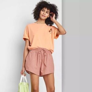 Women's Wild Fable Striped Pink Shorts